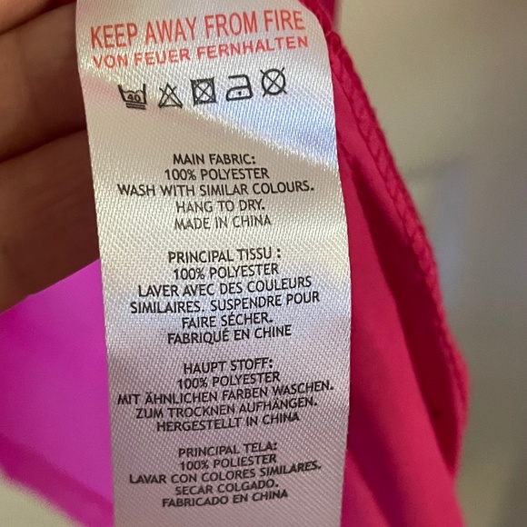 French Connection Women’s Bright Pink Long Pencil Skirt NWT Side Zipper Size 10 - Picture 10 of 14